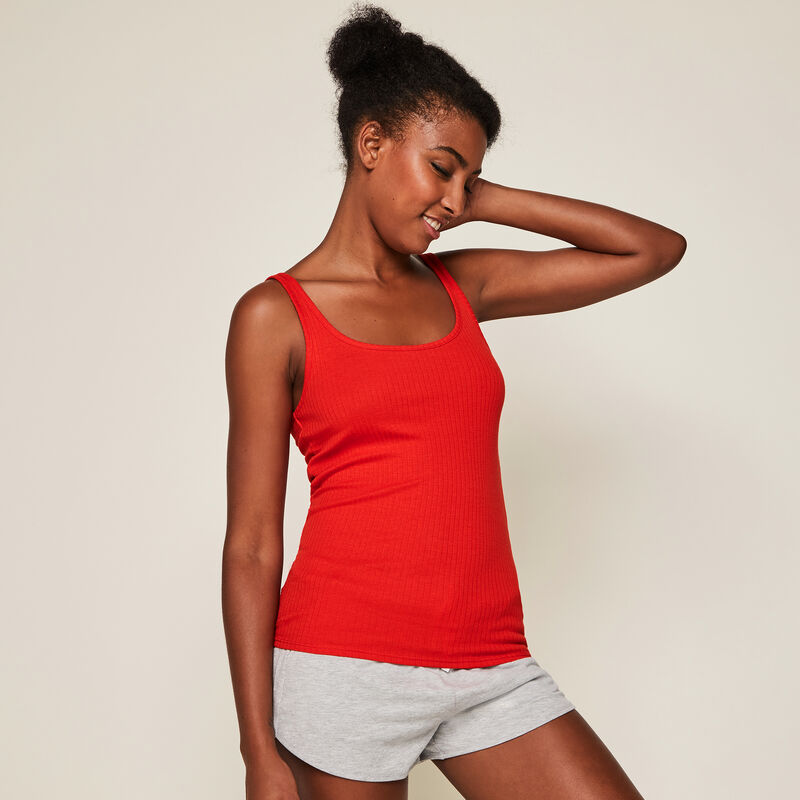 Top débardeur en jersey uni debidiz Top débardeur en jersey uni debidiz;