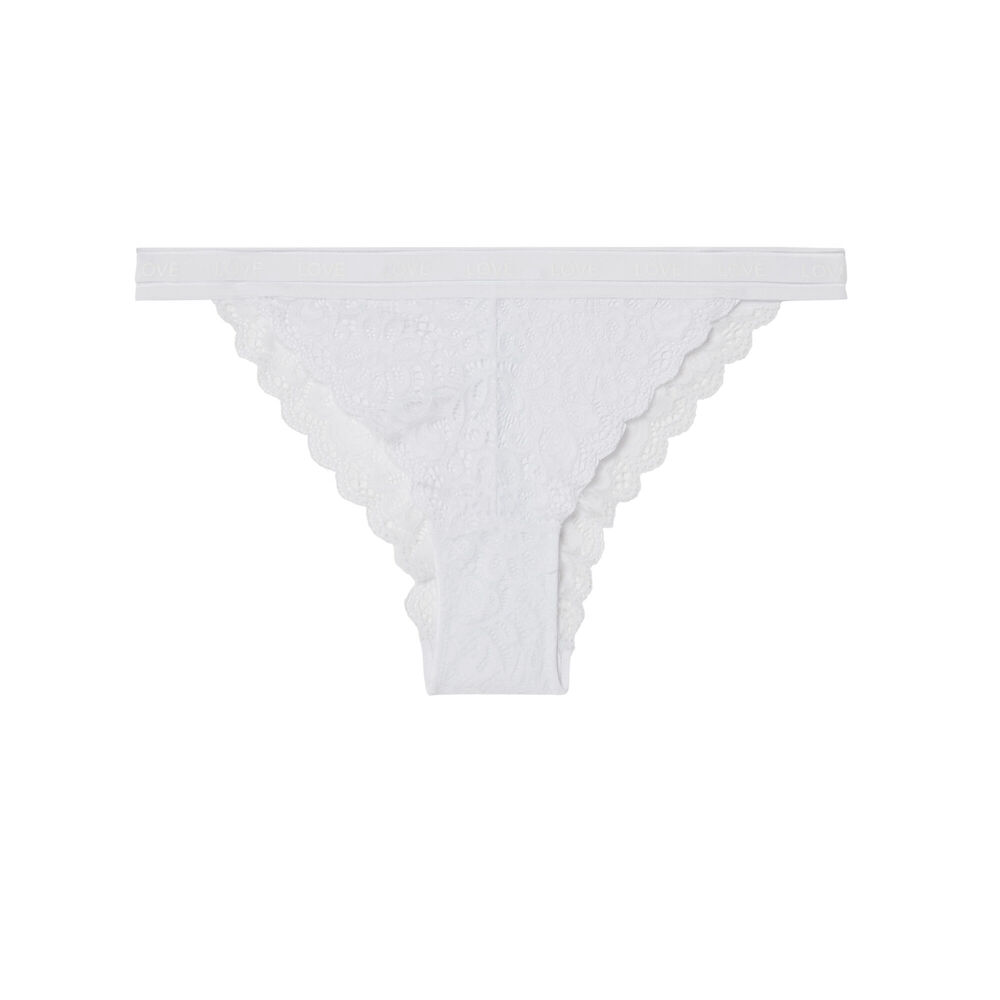 Culotte en dentelle - blanc blanc.