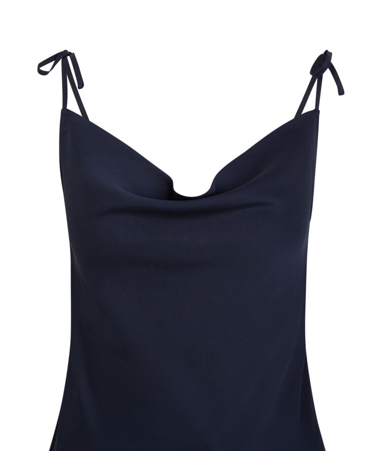Nuisette en satin uni - bleu marine bleu marine.