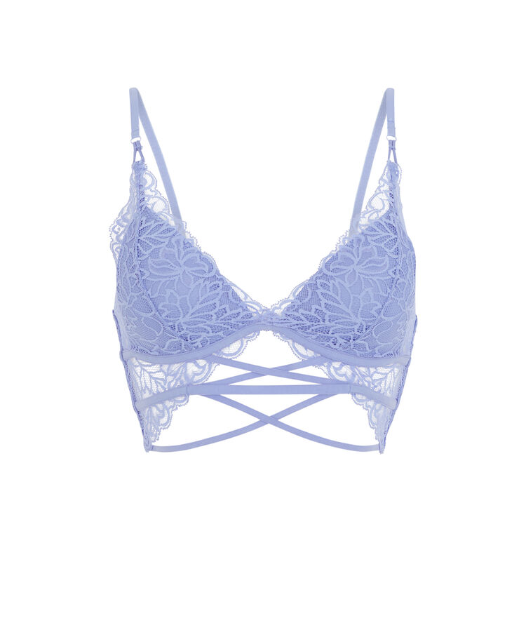 Soutien-gorge triangle push up dentelle - bleu ciel bleu ciel.