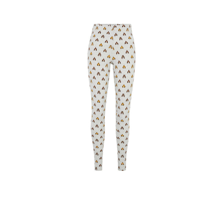 Legging en jersey print tic et tac tatiz gris clair.
