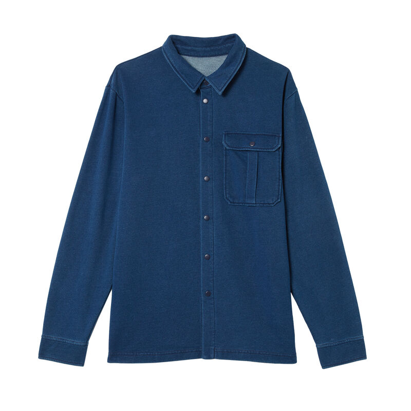 chemise en jean à poches - bleu chemise en jean à poches - bleu;