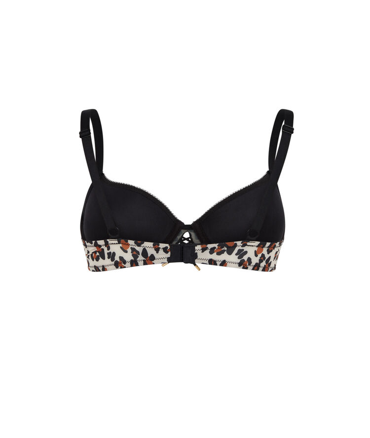 Soutien-gorge ampli imprimé animal - noir noir.