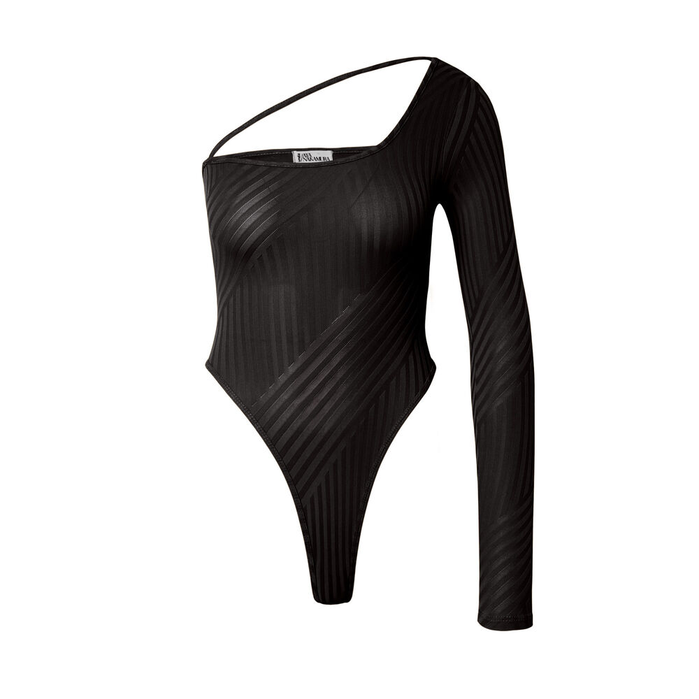 Body asymétrique aya x undiz - noir noir.