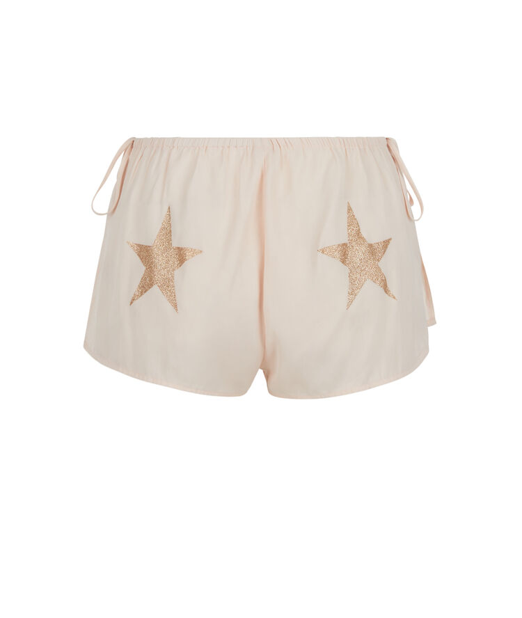 Short satiné print étoiles satistarsiz vanille.