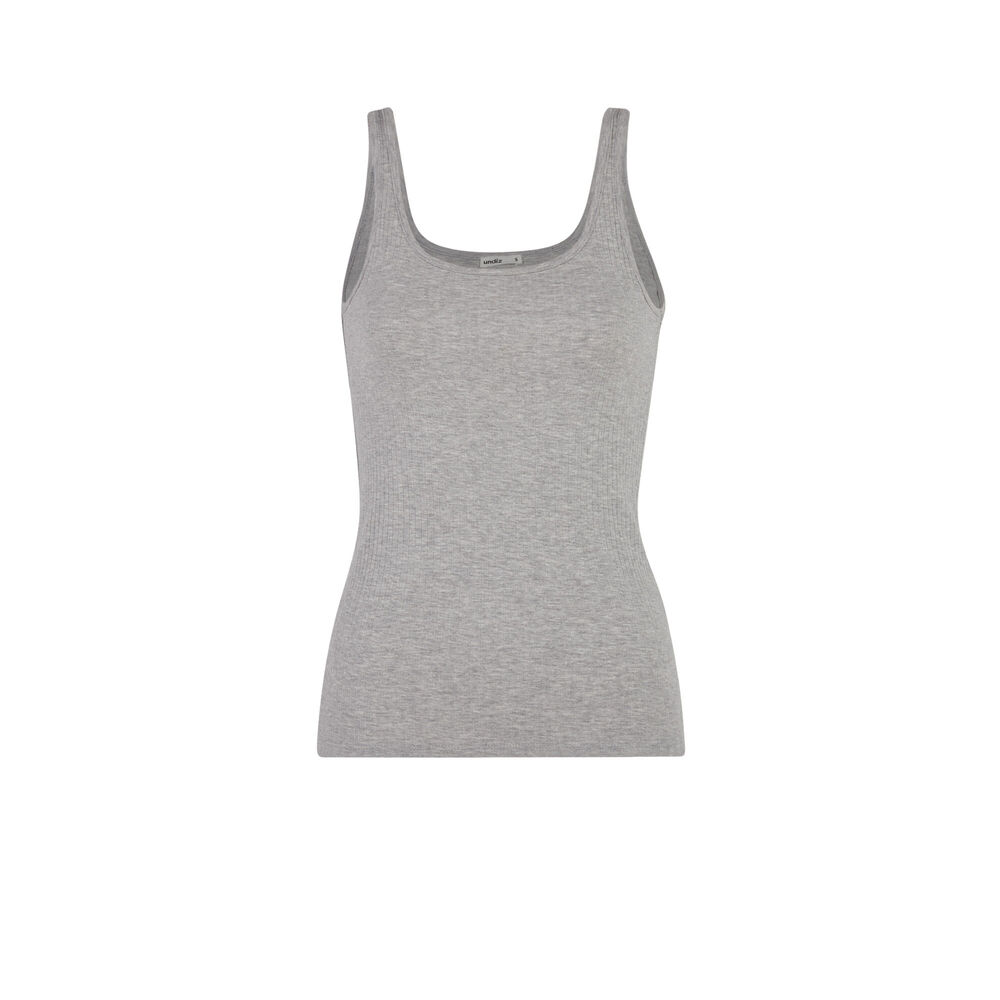 Top débardeur en jersey uni - gris gris.