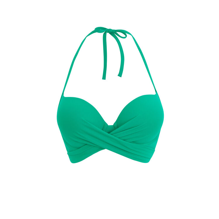 Haut de maillot de bain vert émeraude fusioniz vert.