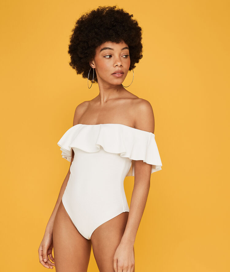 Maillot de bain une pièce blanc bardoiz blanc.