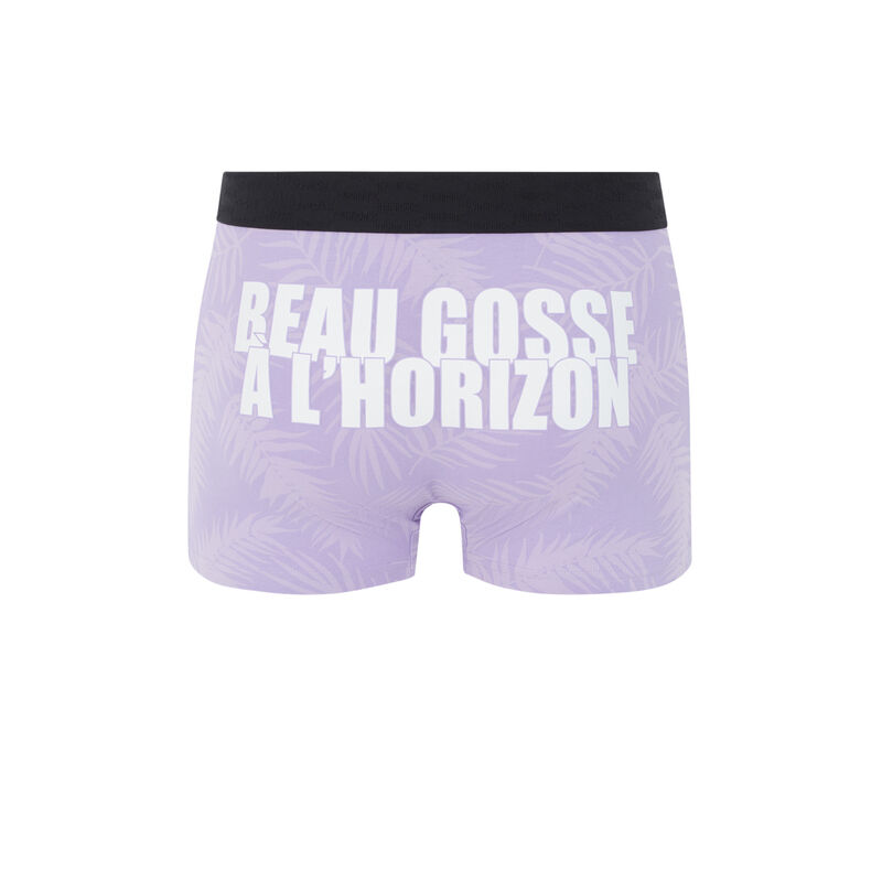 Boxer en coton à message - violet Boxer en coton à message - violet;