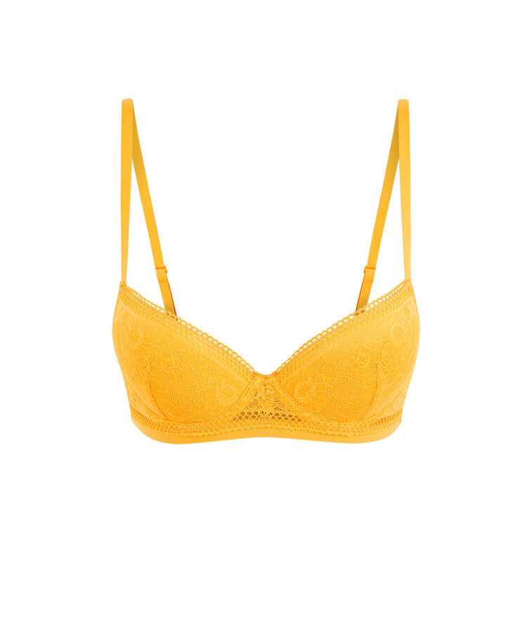 Soutien-gorge ampli dentelle revoltiz safran.