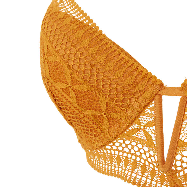 Soutien-gorge bustier push ocre elenoriz gold.