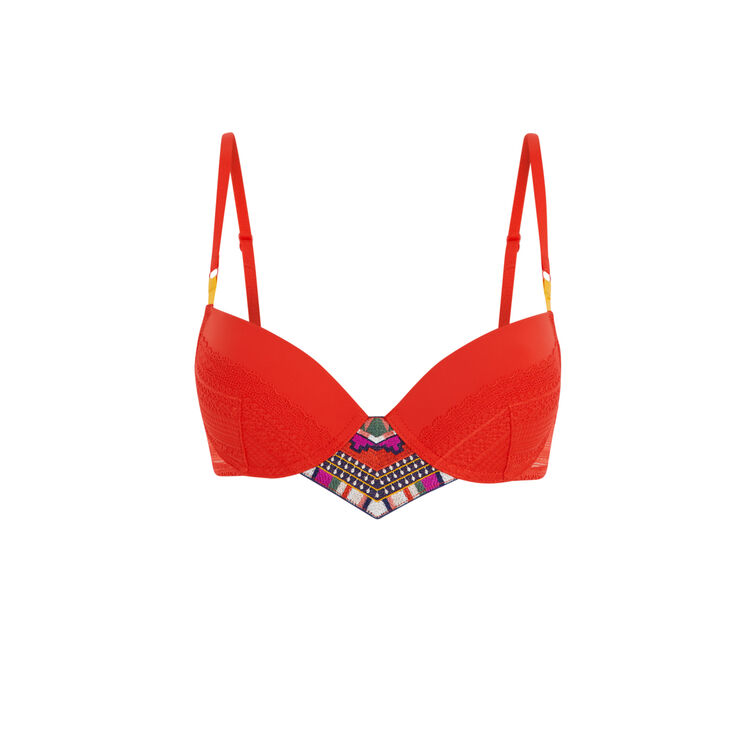 Soutien-gorge rouge push valliz rouge.