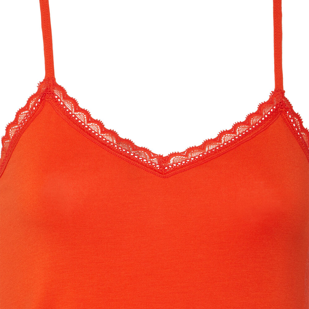 Top en jersey à fines bretelles - rouge rouge.