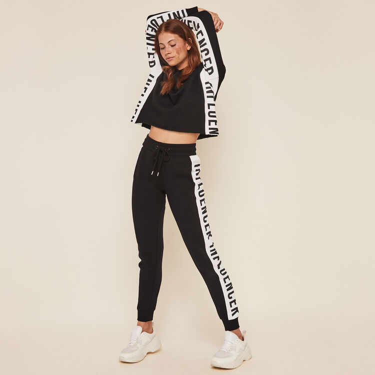 Pantalon bandes sur le côté hellovibiz Pantalon bandes sur le côté hellovibiz;