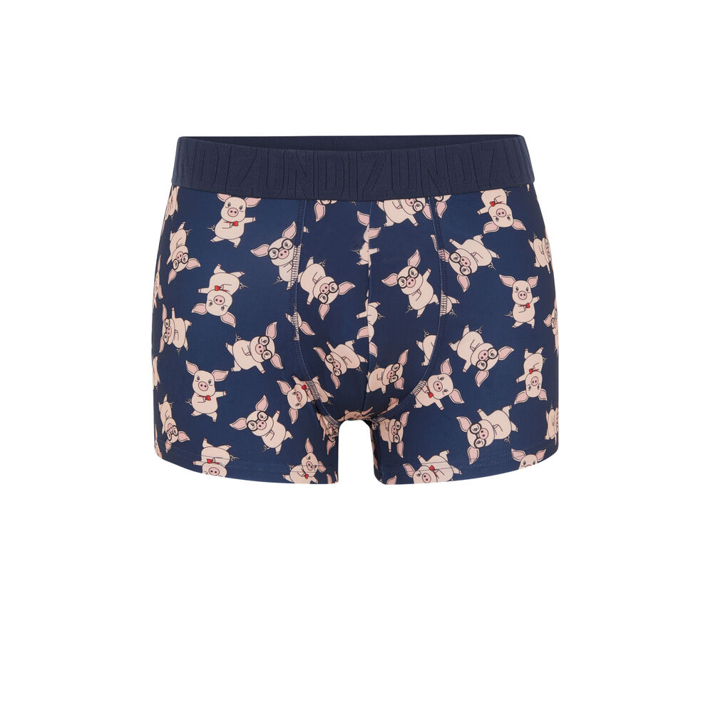 Boxer micro à imprimé - bleu bleu.