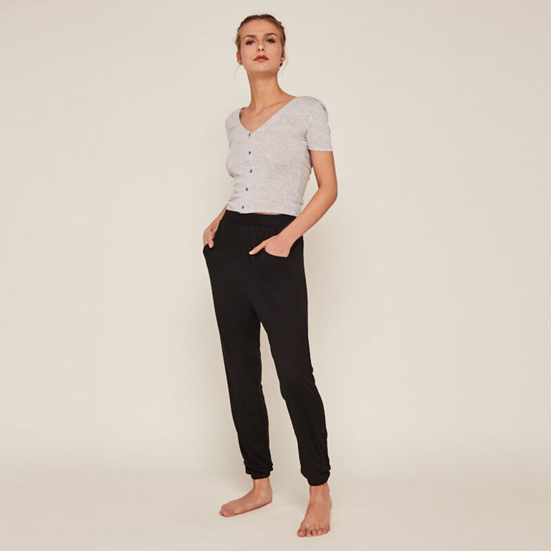 pantalon à poches - noir pantalon à poches - noir ;