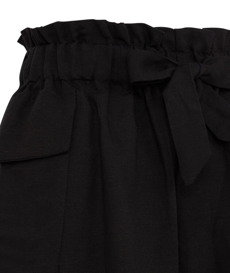 Short à ceinture uni - noir noir.