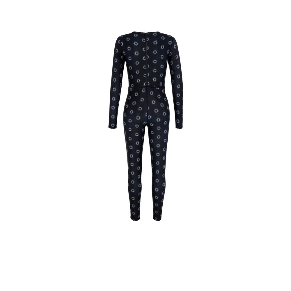 Combi à motifs - noir noir.