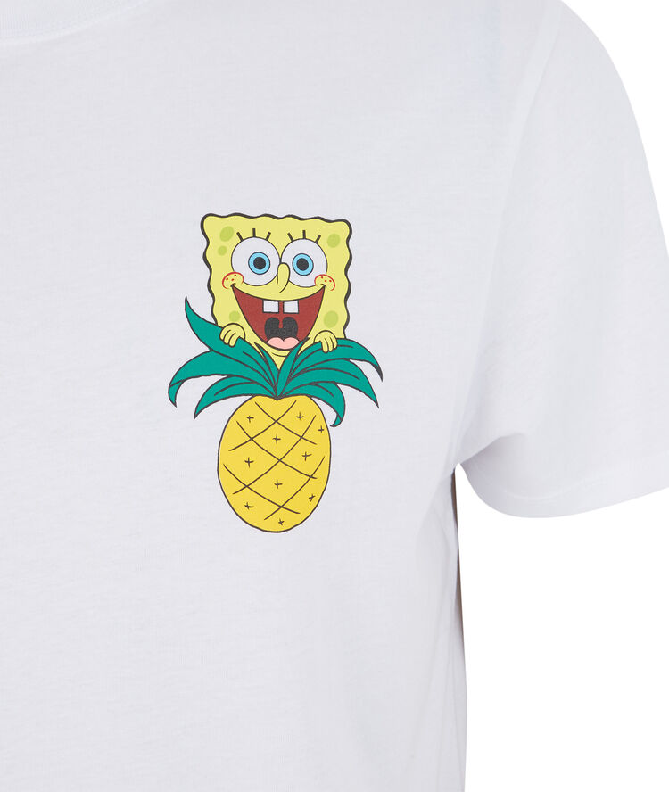T-shirt à manches courtes bob l'éponge - blanc blanc.