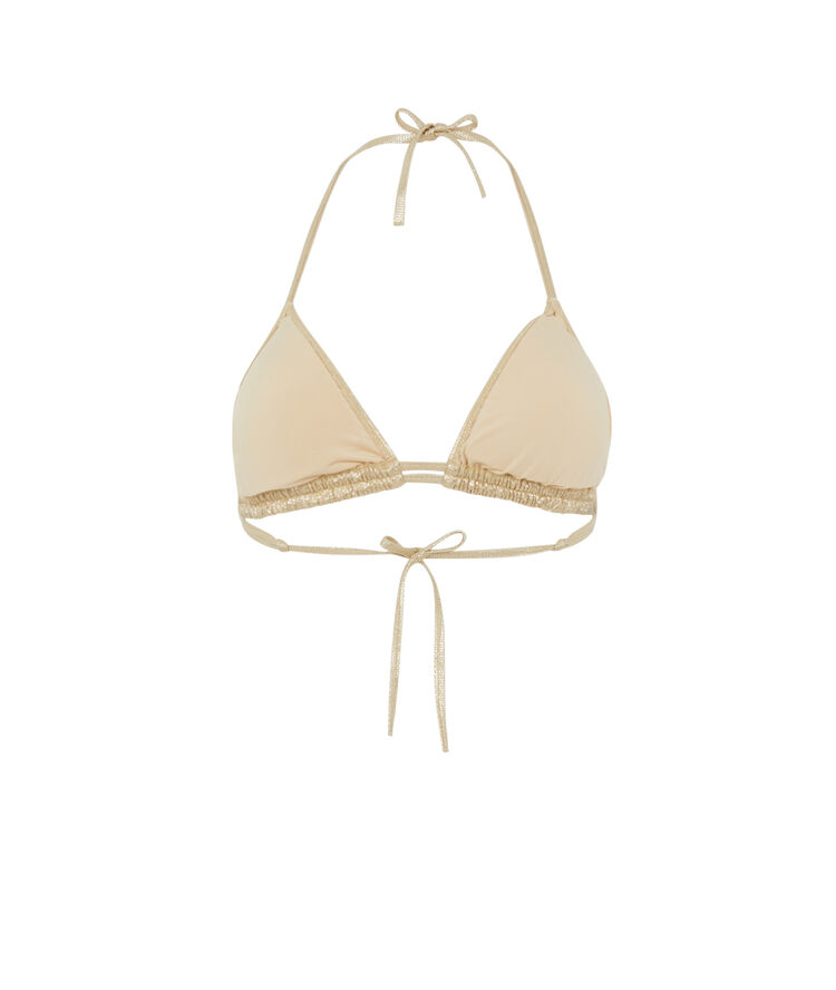 Haut de maillot de bain triangle - or or.