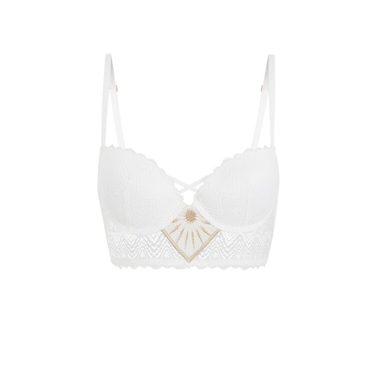 Soutien-gorge bustier push blanc cassé horoscopiz blanc.