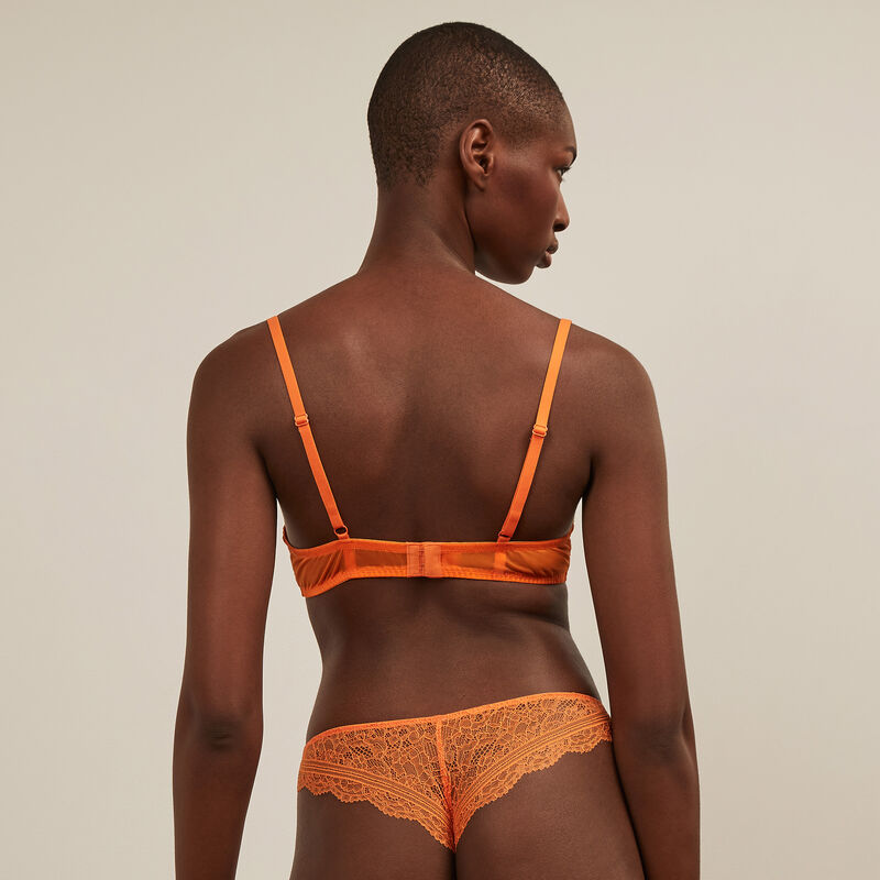 Tanga en dentelle - orange Tanga en dentelle - orange;