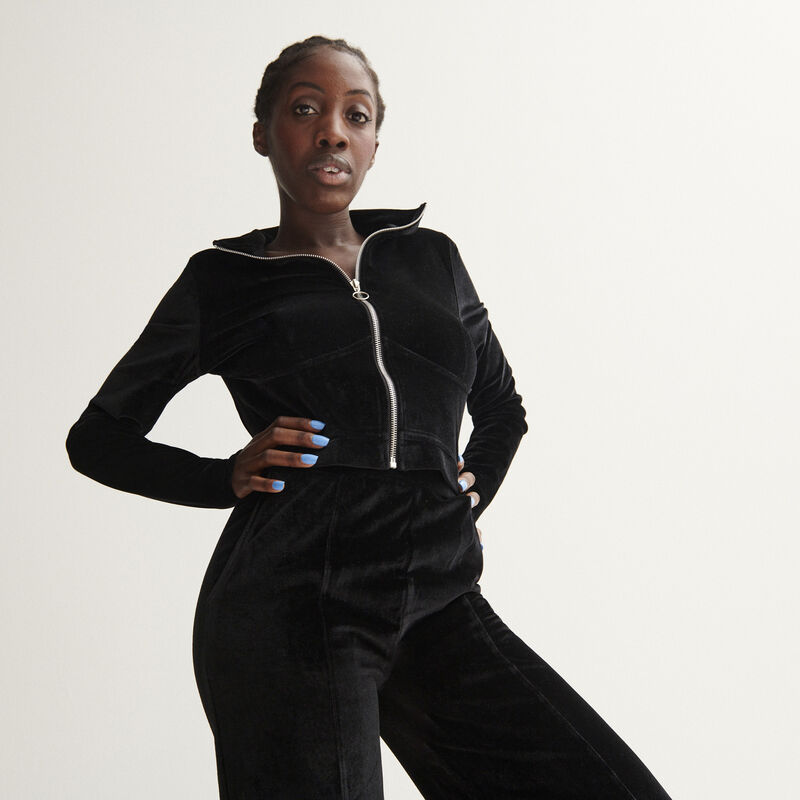 veste "jolie" Aya x undiz en velours - noir veste "jolie" Aya x undiz en velours - noir;
