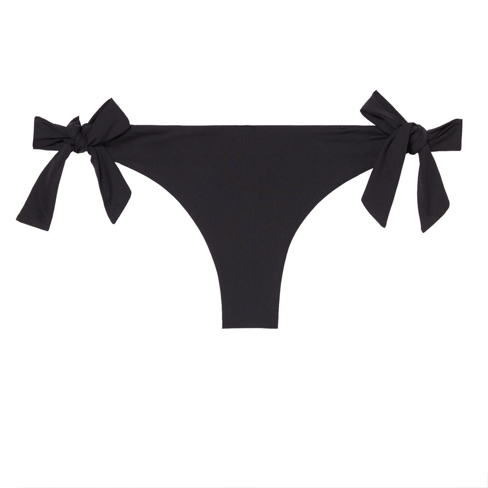 Bas de maillot de bain à détails nœuds - noir noir.