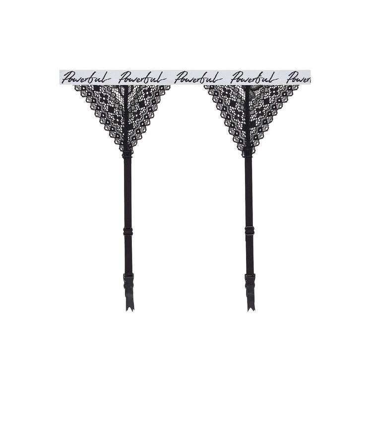 Porte jarretelle en dentelle thrilliz noir.