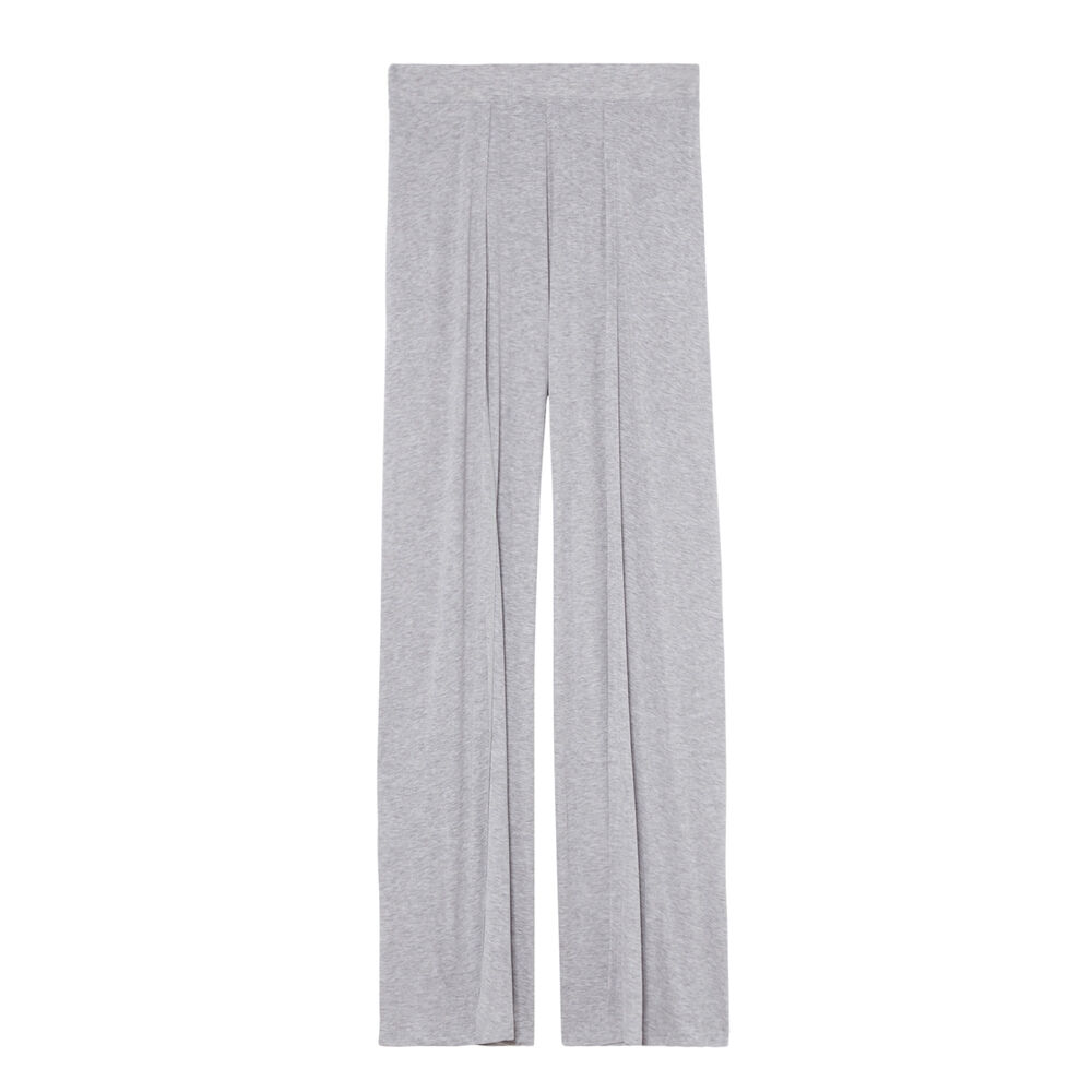 Pantalon large fendu - gris gris.