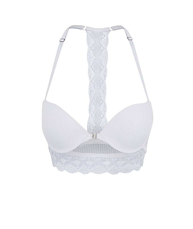 Soutien-gorge push blanc monoskiz blanc.