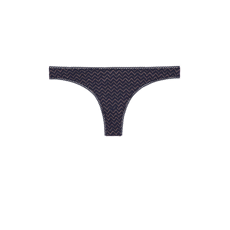Tanga bleu marine lurexiz bleu.