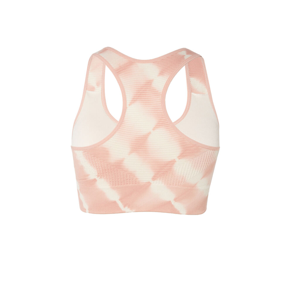 Brassière sport effet tie and dye - rose rose.