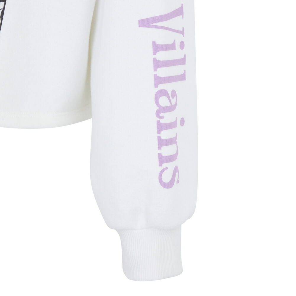Sweat court print les vilaines villainiz blanc.