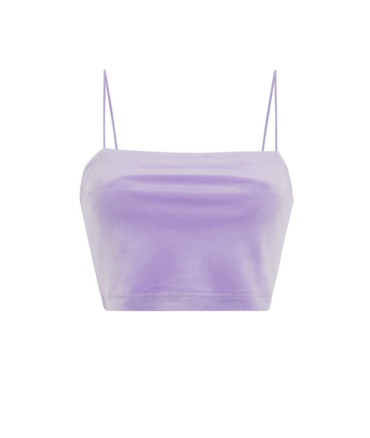 Crop top en velours - lilas lilas.