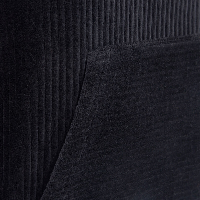 Sweat à capuche en velours andriz noir.