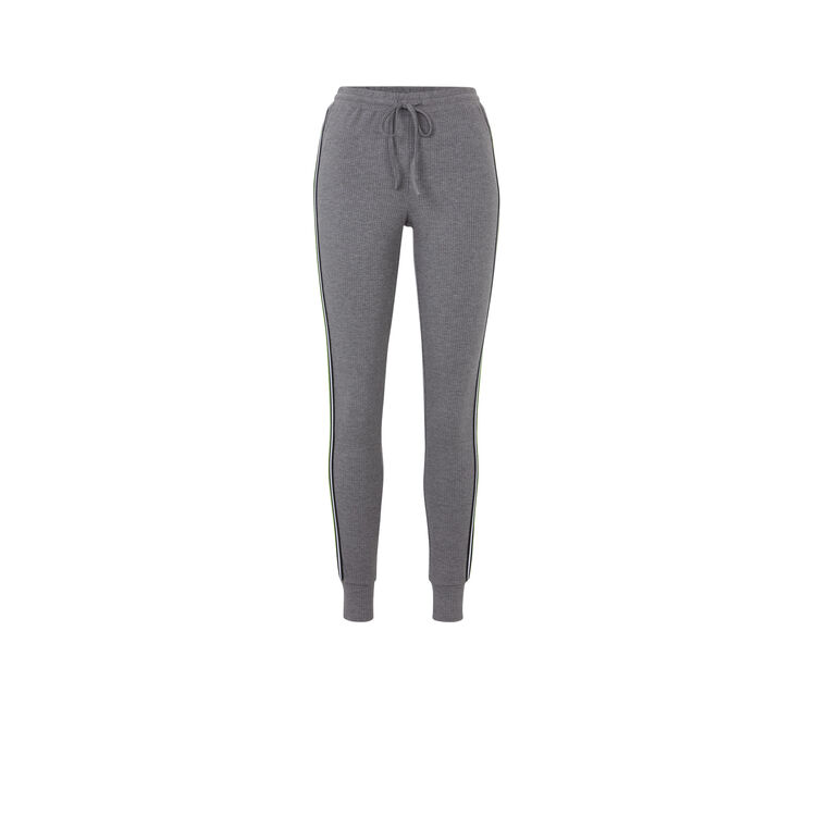 Pantalon jogging bandes laterales newazjiz gris.