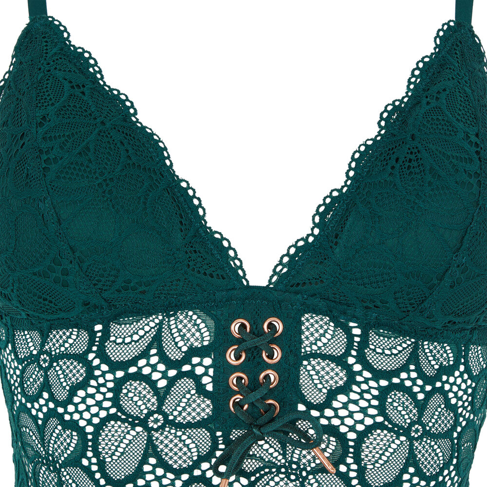 Body en dentelle - vert vert.