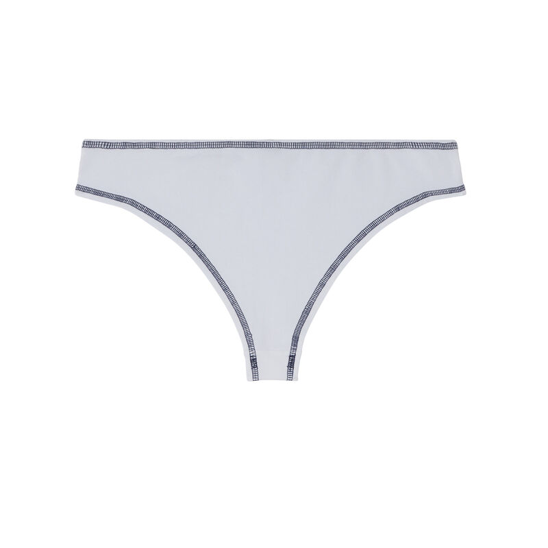 shorty coton coutures noires apparentes - blanc shorty coton coutures noires apparentes - blanc;