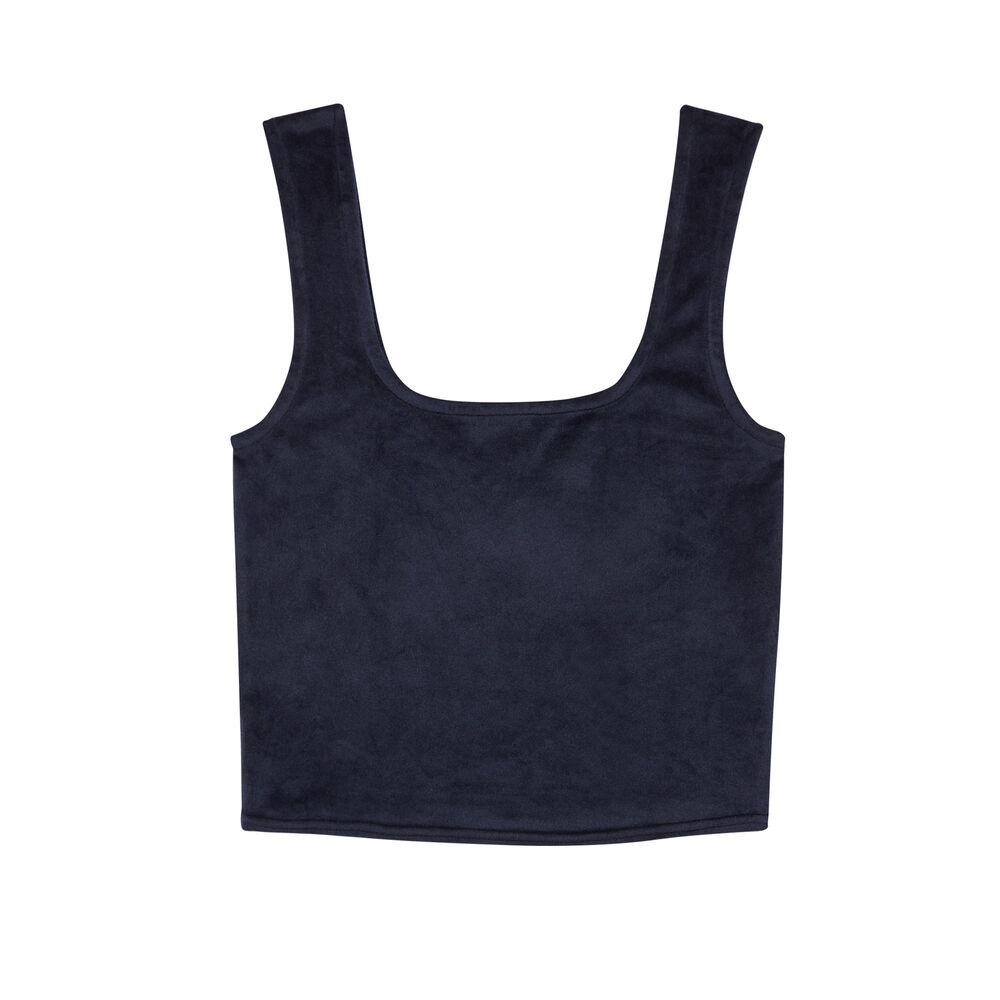 Brassière en velours - bleu bleu.