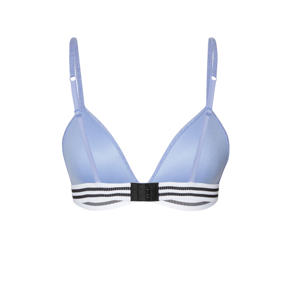 Soutien-gorge sans armatures à bande élastique - bleu ciel bleu.