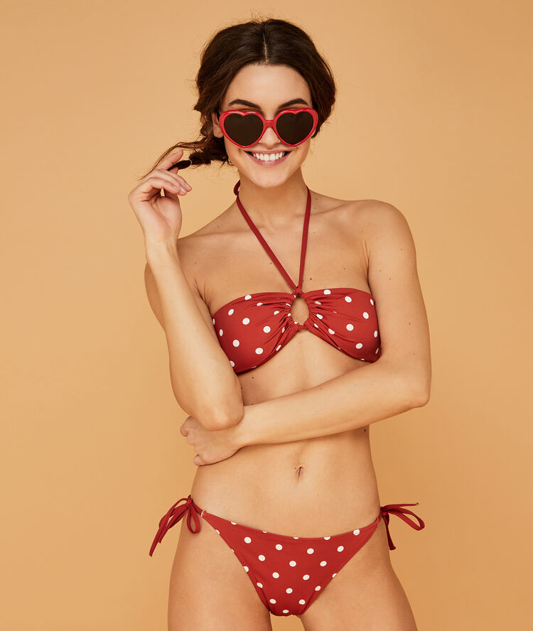 Haut de maillot de bain rouge brique sauvagiz red.