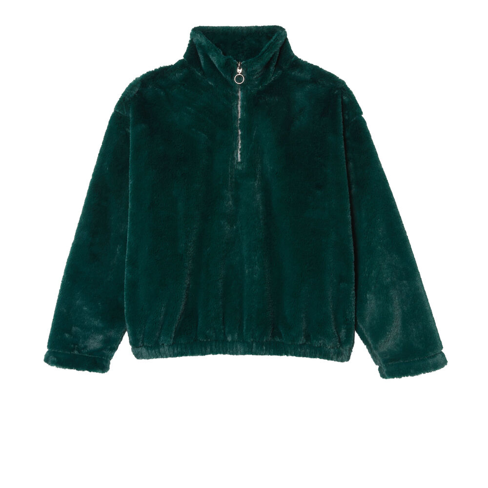Sweat en polaire- sapin vert.