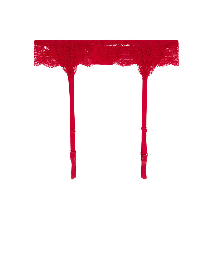 Porte jarretelle en dentelle everydayiz rouge.