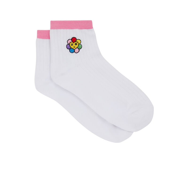 Chaussettes à imprimé - blanc Chaussettes à imprimé - blanc;