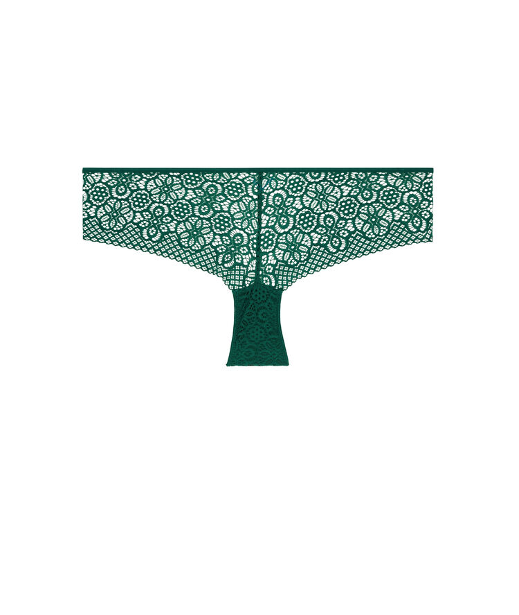 Shorty en dentelle détail bijou ethnobiz vert.