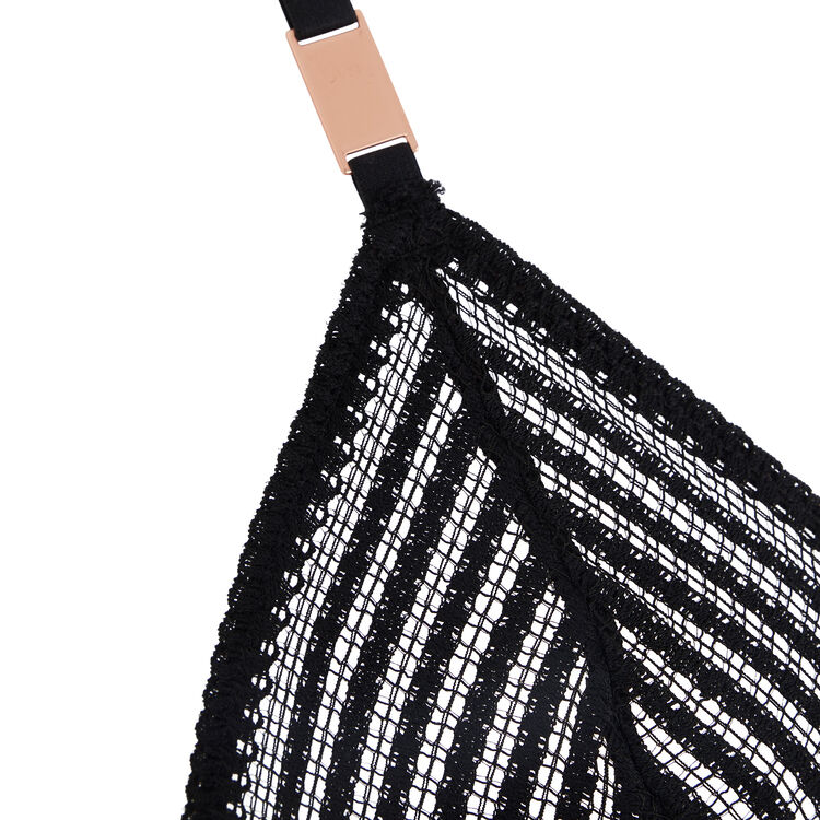 Soutien-gorge triangle sans armatures en dentelle cultiz noir.