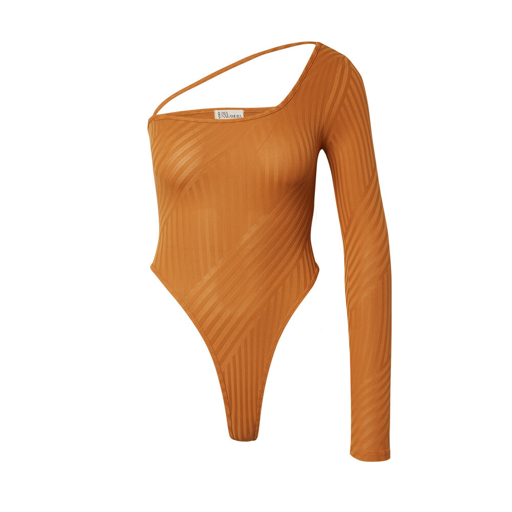 Body asymétrique aya x undiz - caramel marron.
