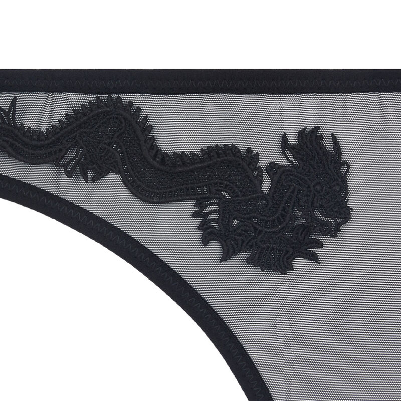 Tanga tulle détail guipure sumiyoiz noir.