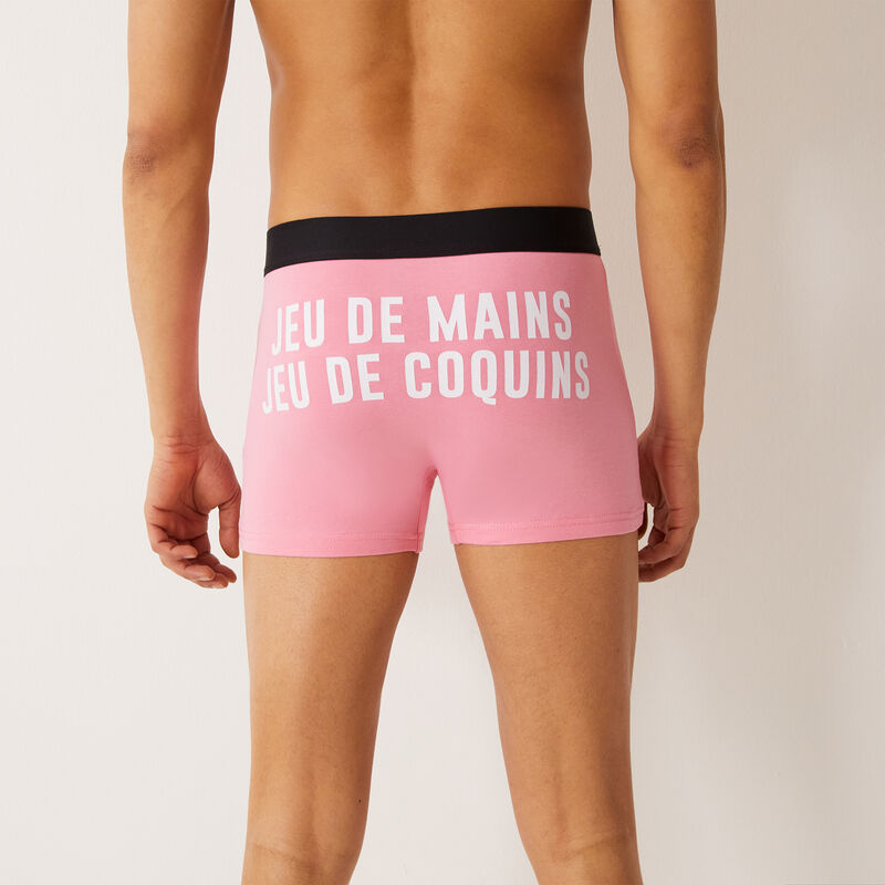 boxer à message jeu de main jeu de coquin - rose - rose - Undiz